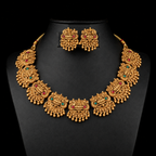 Lakshmi Devi Lotus Temple Necklace