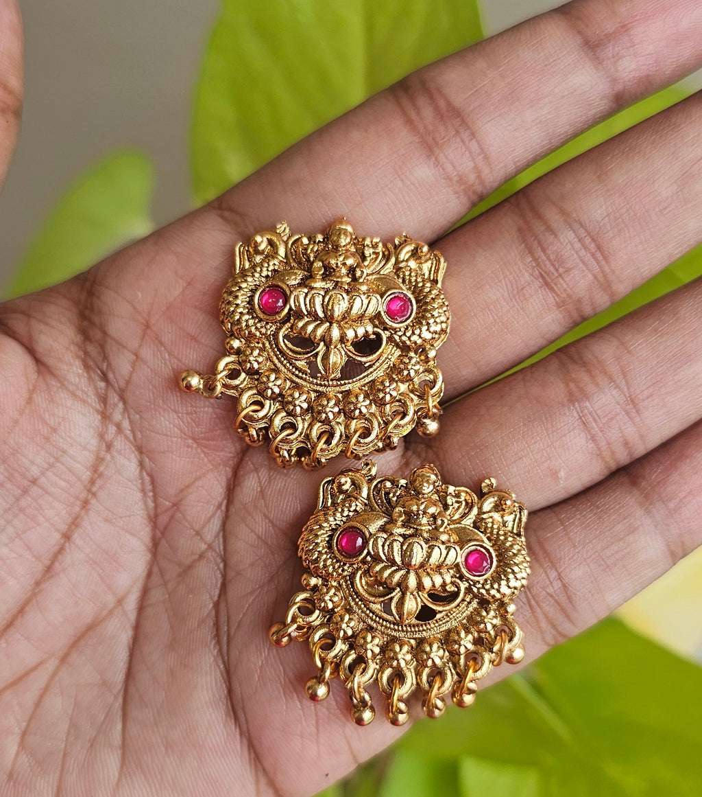 Lakshmi Devi Lotus Temple Necklace
