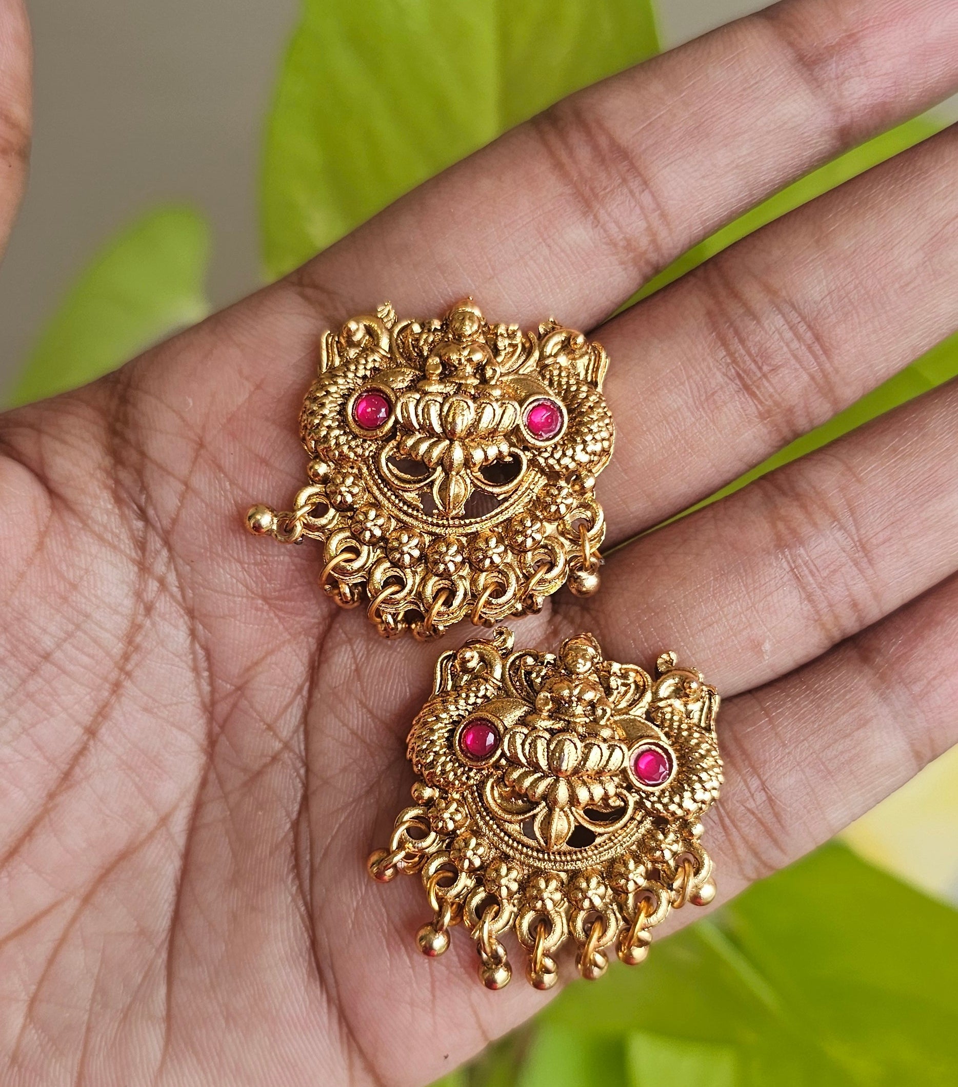 Lakshmi Devi Lotus Temple Necklace