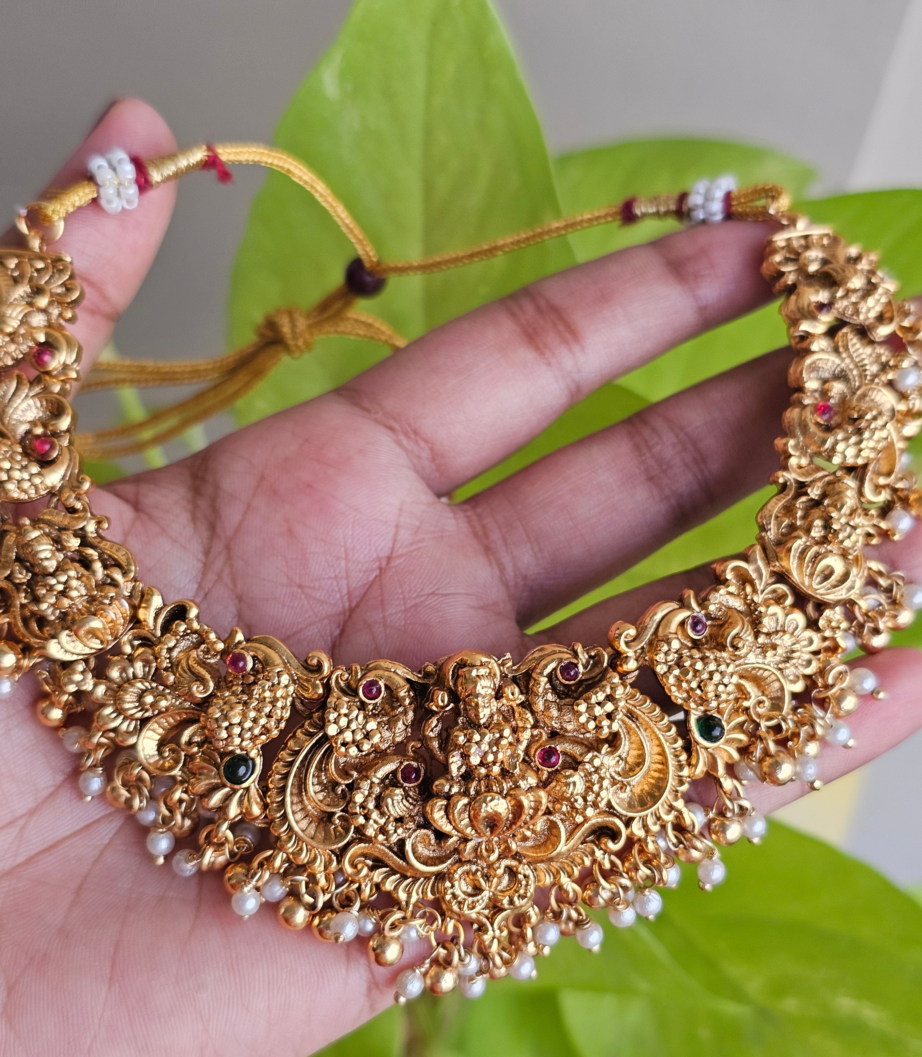 Lakshmi Peacock Antique Necklace Set