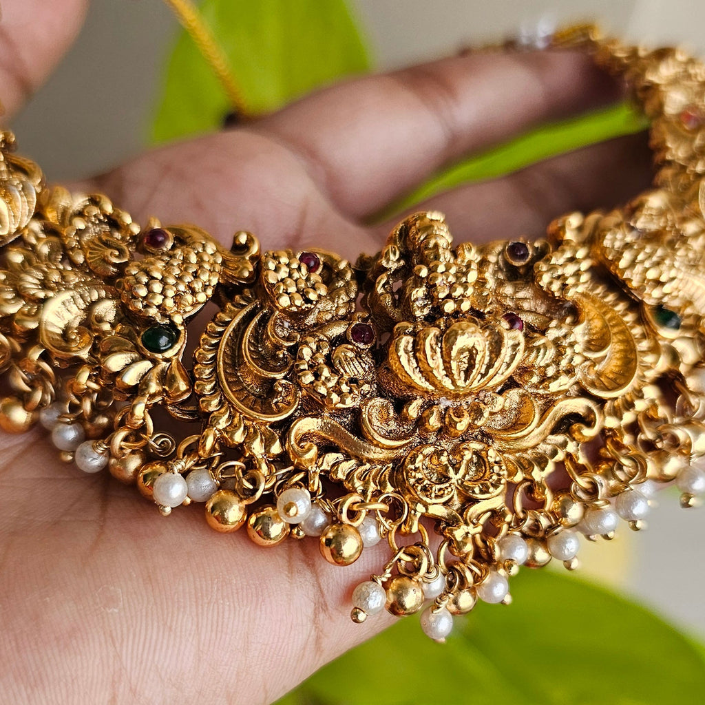 Lakshmi Peacock Antique Necklace Set