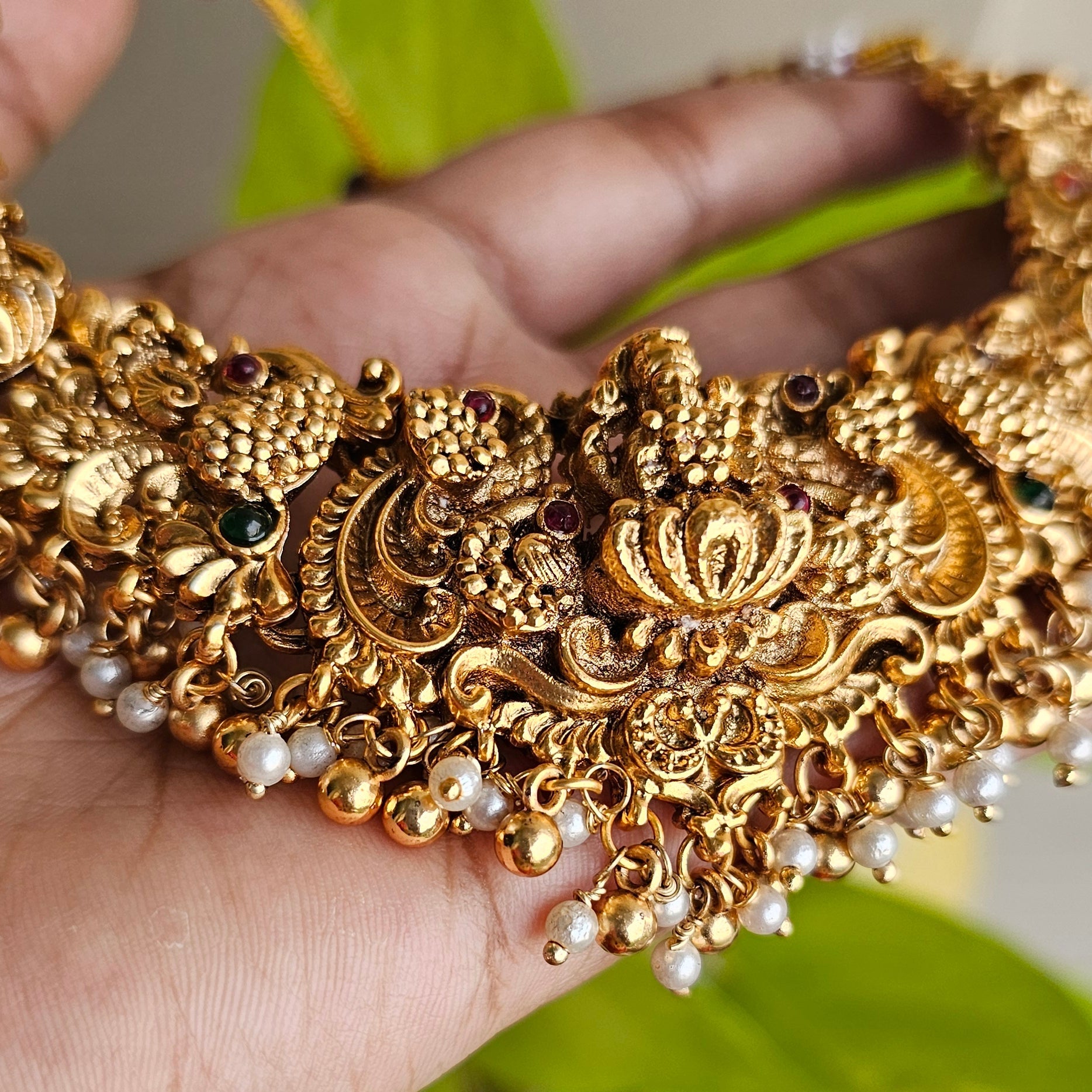 Lakshmi Peacock Antique Necklace Set