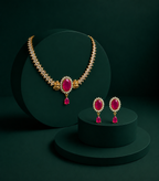 Royal Ruby Stone Necklace Set