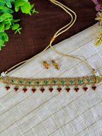 Emerald & Red Choker