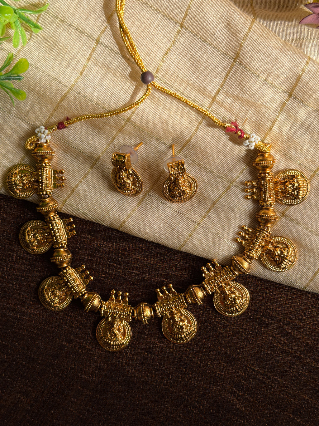 Rajalakshmi Coin Heritage Necklace Set