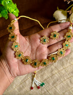 Green Floral Choker