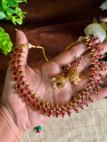 Ruby Kemp Stone Necklace Set