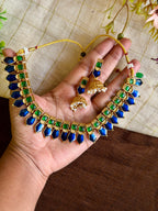 Royal Navy Blue Necklace Set