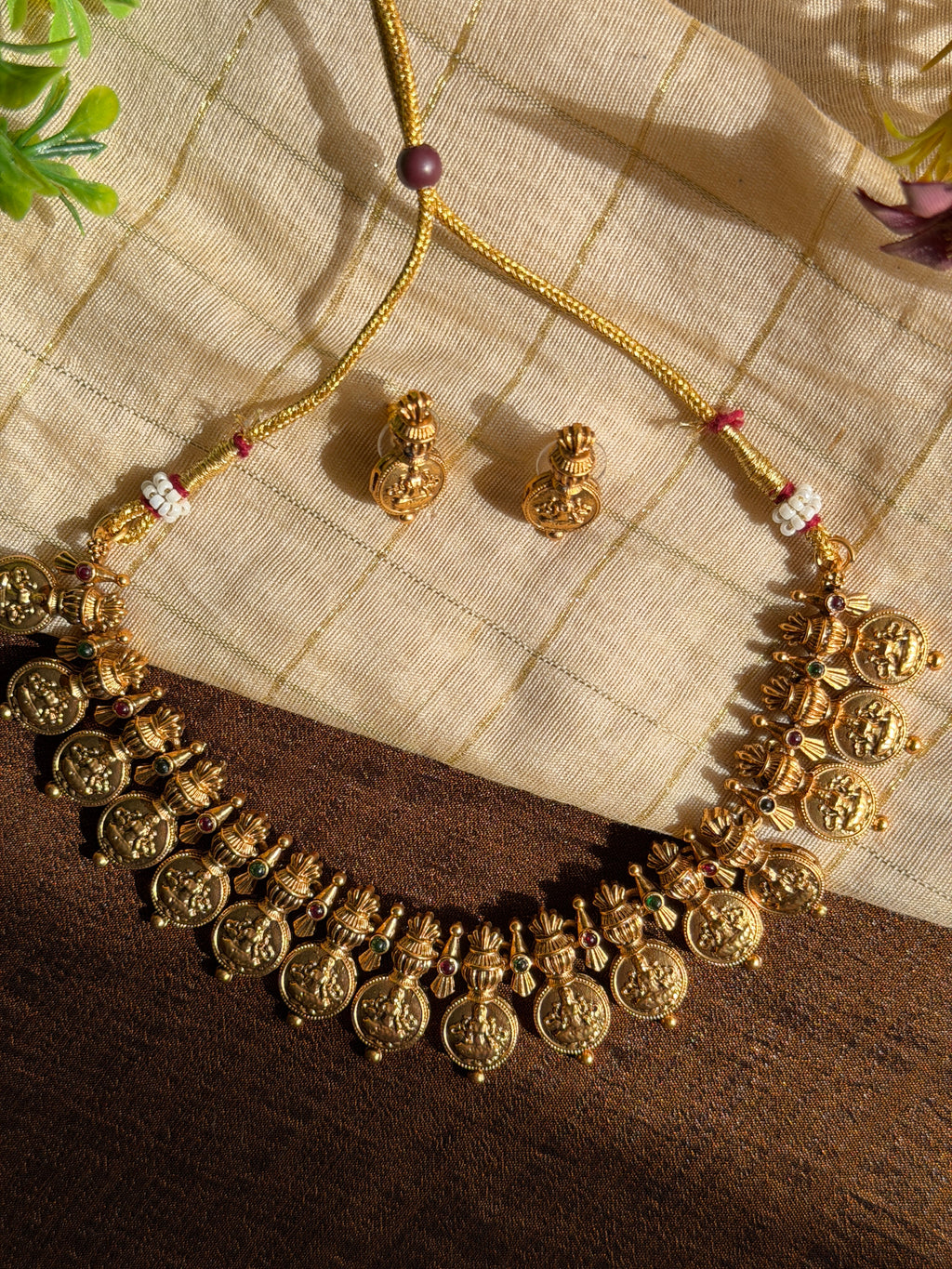 Lakshmi Kasu Mala Necklace Set