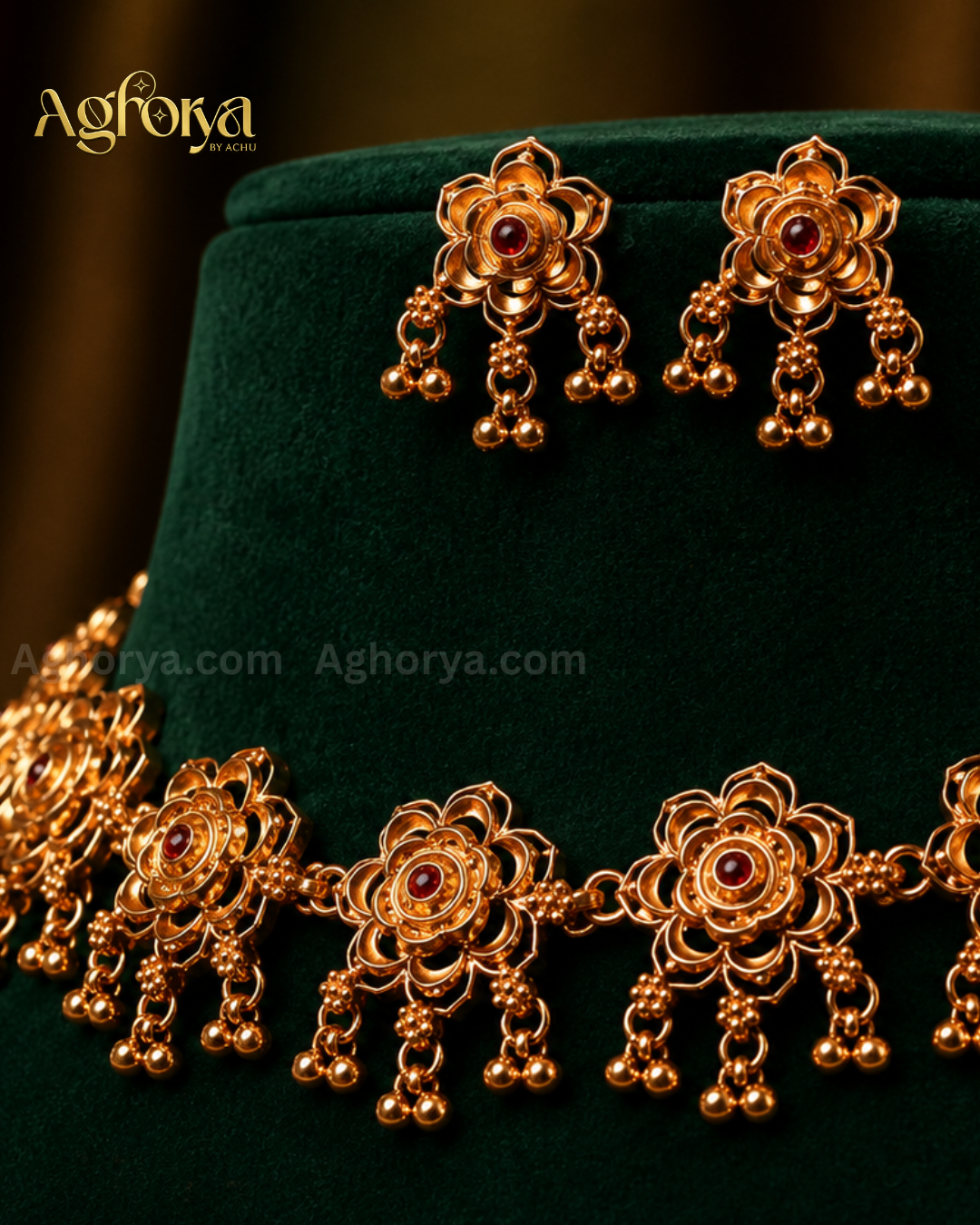 Floral Antique Necklace Set