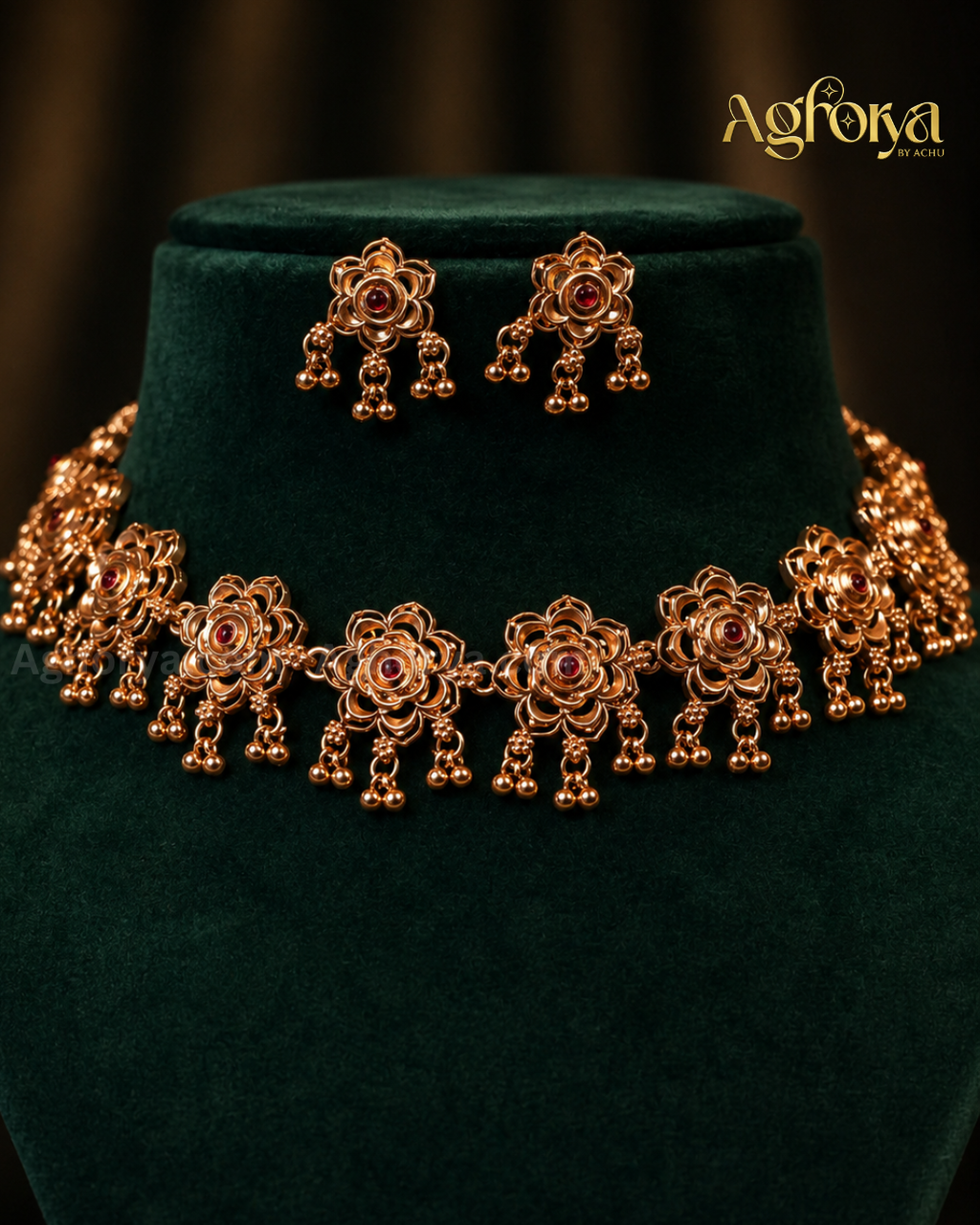 Floral Antique Necklace Set