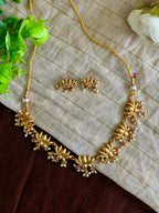 Golden Lotus Necklace Set