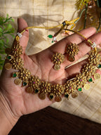 Flora Coin palakka Necklace Set