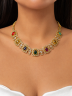 Antique Multicolor AD Stone Necklace