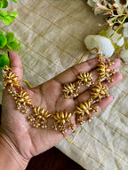 Golden Lotus Necklace Set