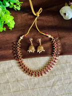 Ruby Kemp Stone Necklace Set