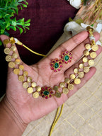 Floral Coin Necklace / Choker
