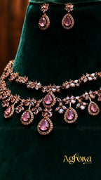 Double Layer AD Necklace Set