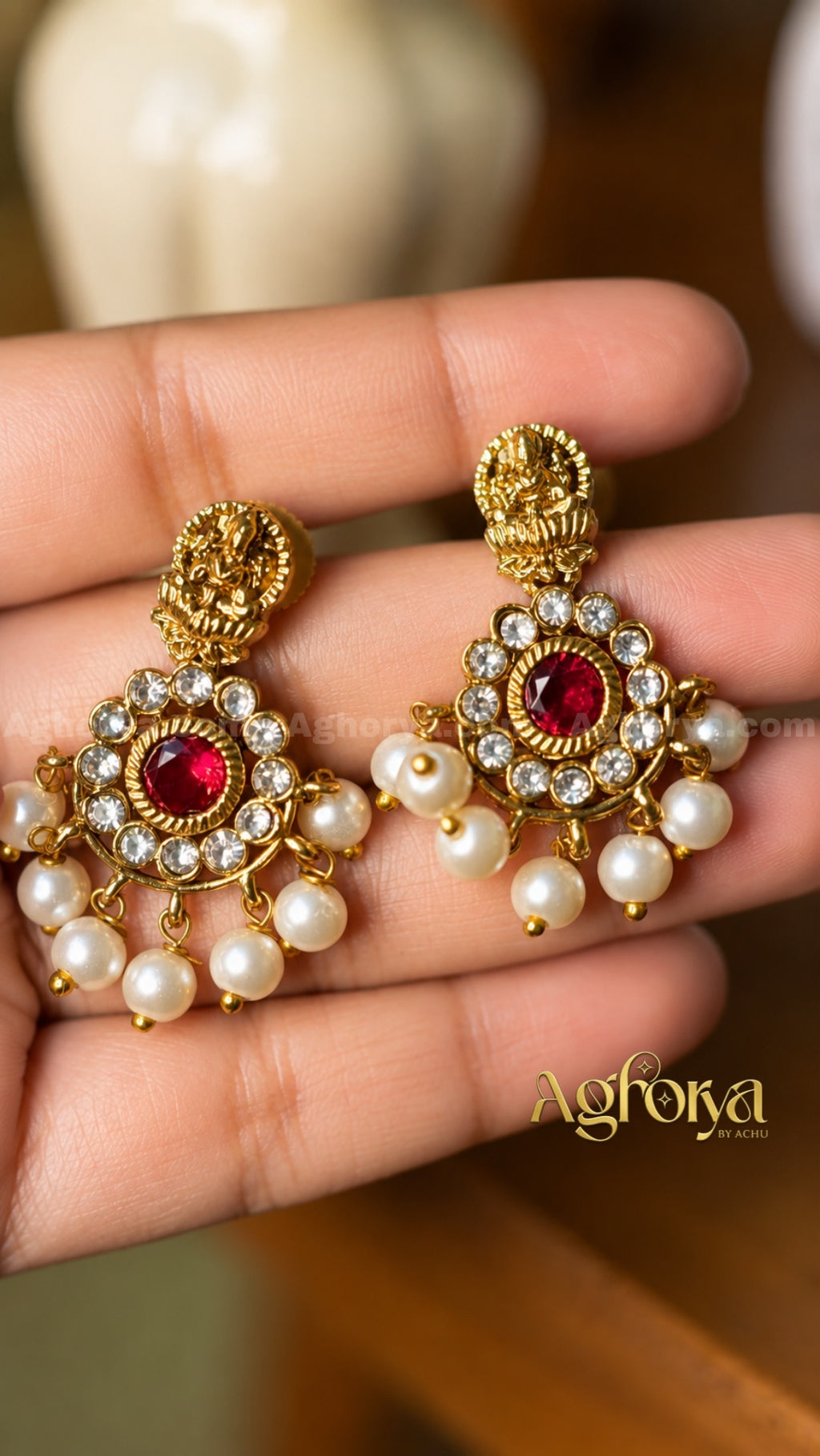 Traditional Ganapathy Temple Necklace Set