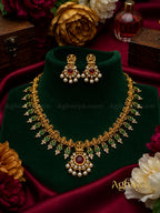 Traditional Ganapathy Temple Necklace Set