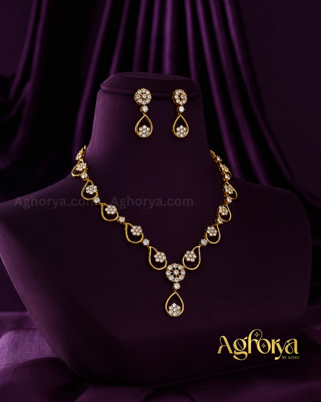 Grace Leaf AD Necklace Set