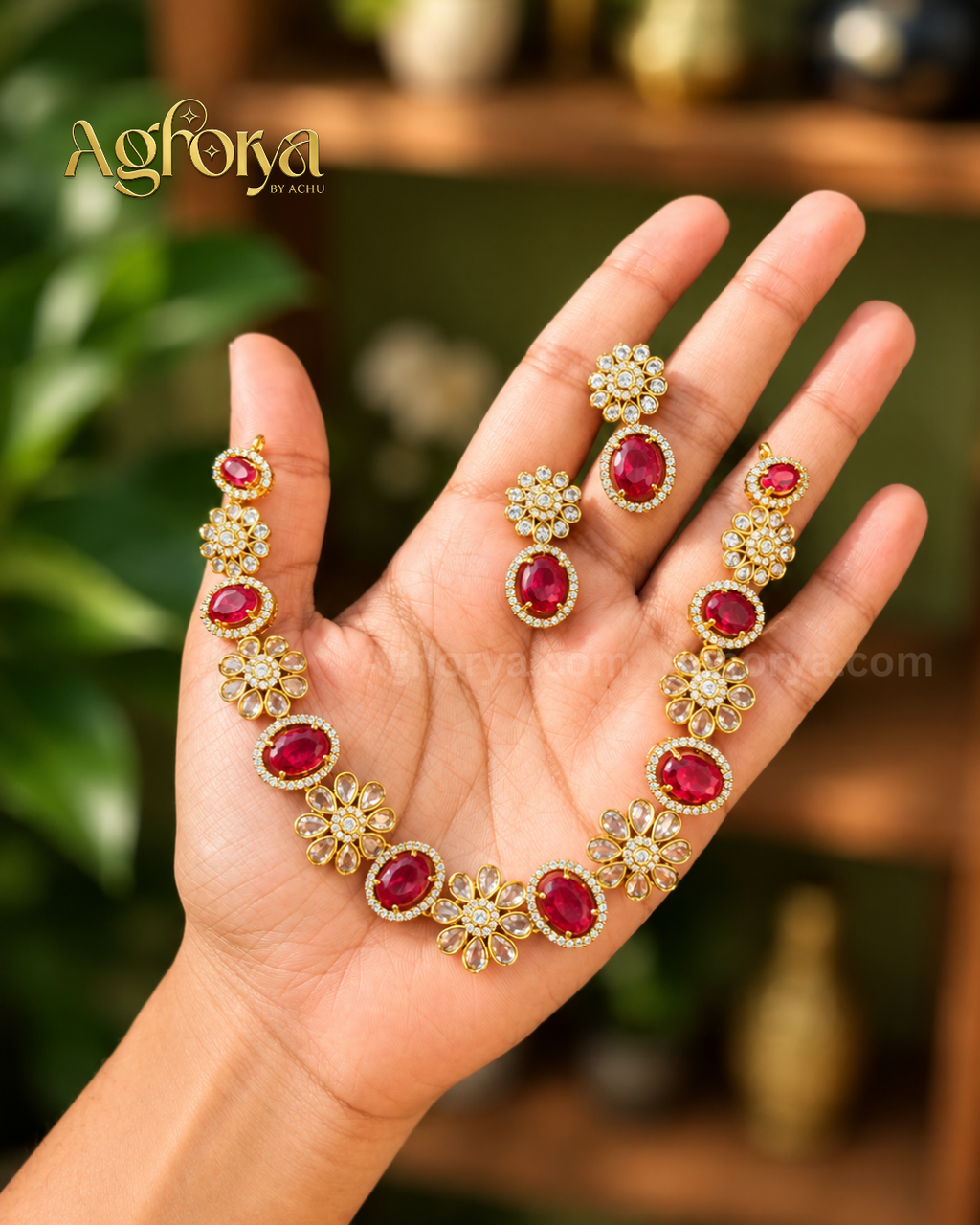 Elegant Floral AD Choker Set
