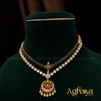 Traditional Double Layer Attigai Necklace Set